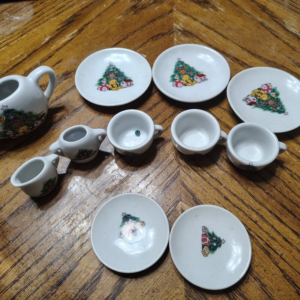Mixed 11 Piece Mini Tea Set Christmas Set